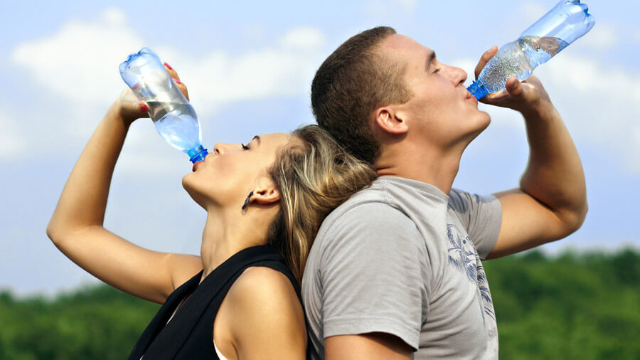 drinking water